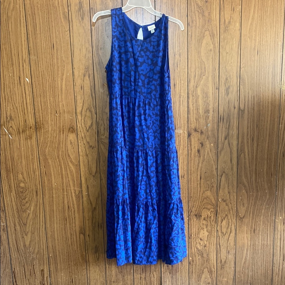 A New Day Blue Sleeveless Halter Maxi Sundress